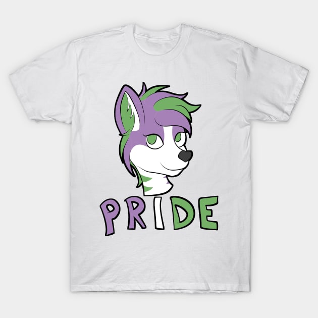 Genderqueer Pride - Furry Mascot T-Shirt by Aleina928